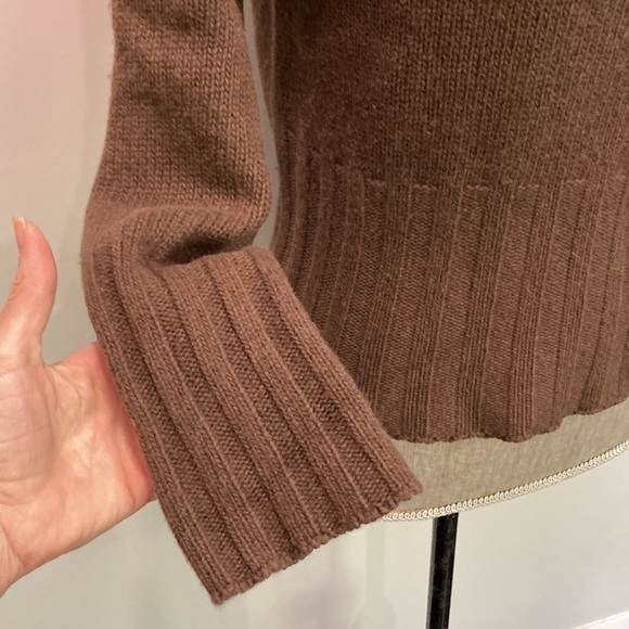 SISLEY Turtleneck Sweater Brown Wool Chunky Angora - Picture 7 of 13